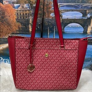 Michael Kors Tote with Elegant Gold Charm